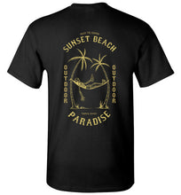 Load image into Gallery viewer, DoTicesShoal Boat Sunset Beach T-Shirt