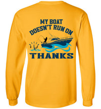 Load image into Gallery viewer, DoTicesShoal Boat Doesn't Run on Thanks long sleeve