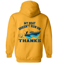 Load image into Gallery viewer, DoTicesShoal Boat Doesn&#39;t Run on Thanks Sweatshirt
