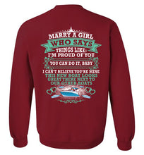 Load image into Gallery viewer, DoTicesShoal Marry a Girl Sweatshirt design
