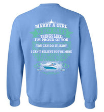 Load image into Gallery viewer, DoTicesShoal Marry a Girl Sweatshirt design
