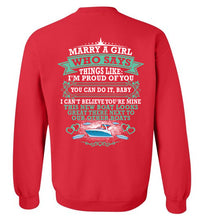Load image into Gallery viewer, DoTicesShoal Marry a Girl Sweatshirt design
