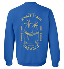 Load image into Gallery viewer, DoTicesShoal Boat Sunset Beach Sweatshirt
