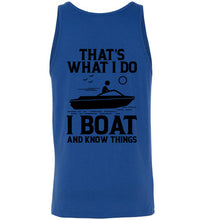 Load image into Gallery viewer, DoTicesShoal Tank Top I boat and know things
